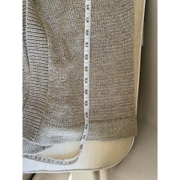 August Silk Women Tan Short Sleeve Large Button Acrylic Ribbon Knit Cardigan XL - Picture 6 of 8